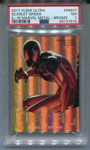 2017 FLEER ULTRA MARVEL SPIDER-MAN MM37 SCARLET SPIDER BRONZE PMG /199 PSA 7 - Picture 1 of 5