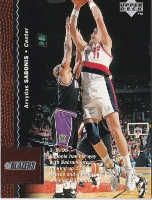ARVYDAS SABONIS HIGHLIGHTS UPPER DECK 1996 PORTLAND TRAILBLAZERS - Image 1 of 2
