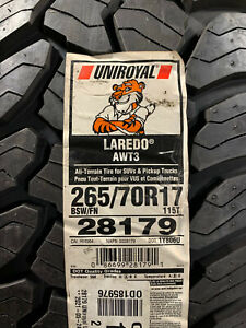 1 New 265 70 17 Uniroyal Laredo AWT3 Standard Load Tire