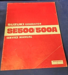 Suzuki OEM SE500 SE500A Generator Factory Service Manual 99500-90410-01E - Picture 1 of 3