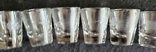 Vintage Set Of 6 Etched Crystal Shot Glasses Holds 1 Oz