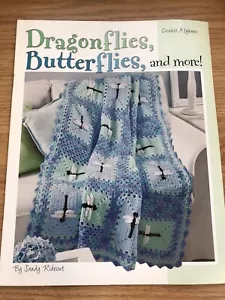 Leisure Arts Afghan Crochet Pattern Booklet Ladybugs Bees Butterflies 4 projects - Picture 1 of 6