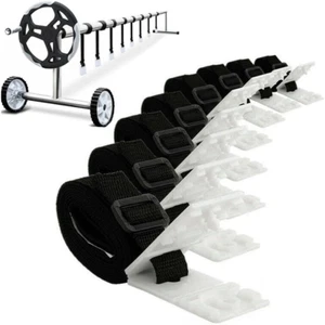Gtouse Pool Cover Roller Attachment Straps Kit Solar Cover Reel Straps Solar ... - Picture 1 of 12