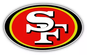"Calcomanía de fútbol americano americano San Francisco 49ers NFL pegatina para coche - 3'', 5'', 6"" u 8""" - Imagen 1 de 1