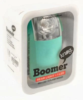 KNOG BOOMER 1 Red LED Bike Rear Light Turquoise 7 Lumens 3 Mode 600m Vis NEW - Image 1 of 4