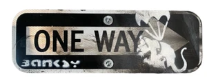 Bansky Graffiti Art NYC Rat Jumper Metal Street Art Sign Painting (2014) - Picture 1 of 6