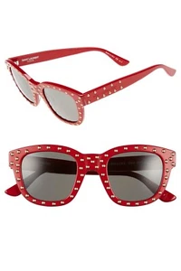 Yves Saint Laurent Sunglasses Surf Stud Studded Red Smoke SL 100LOU 004 - Picture 1 of 9