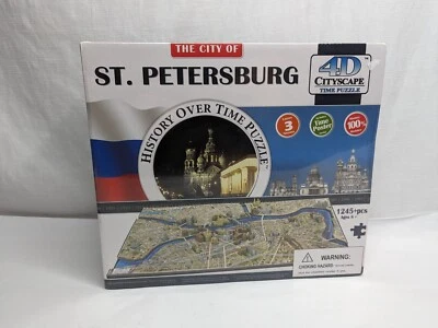 NEW Saint Petersburg Russia 4D Cityscape Puzzle 1245 Pieces, "History Over Time" - Image 1 of 4