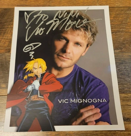 Vic Mignogna Signed Poster with Edward Elric 8x10 inches Autographed Cover