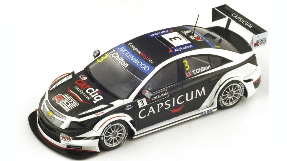 Modellino auto scala 1:43 Spark Model  CHEVROLET CRUZE N.3 HUNGARORING WTCC 2... - Immagine 1 di 1