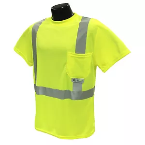 Camisetas Radians ST11-2PGS verde lima clase 2 de alto viz con malla absorbente maxi-dri - Imagen 1 de 2