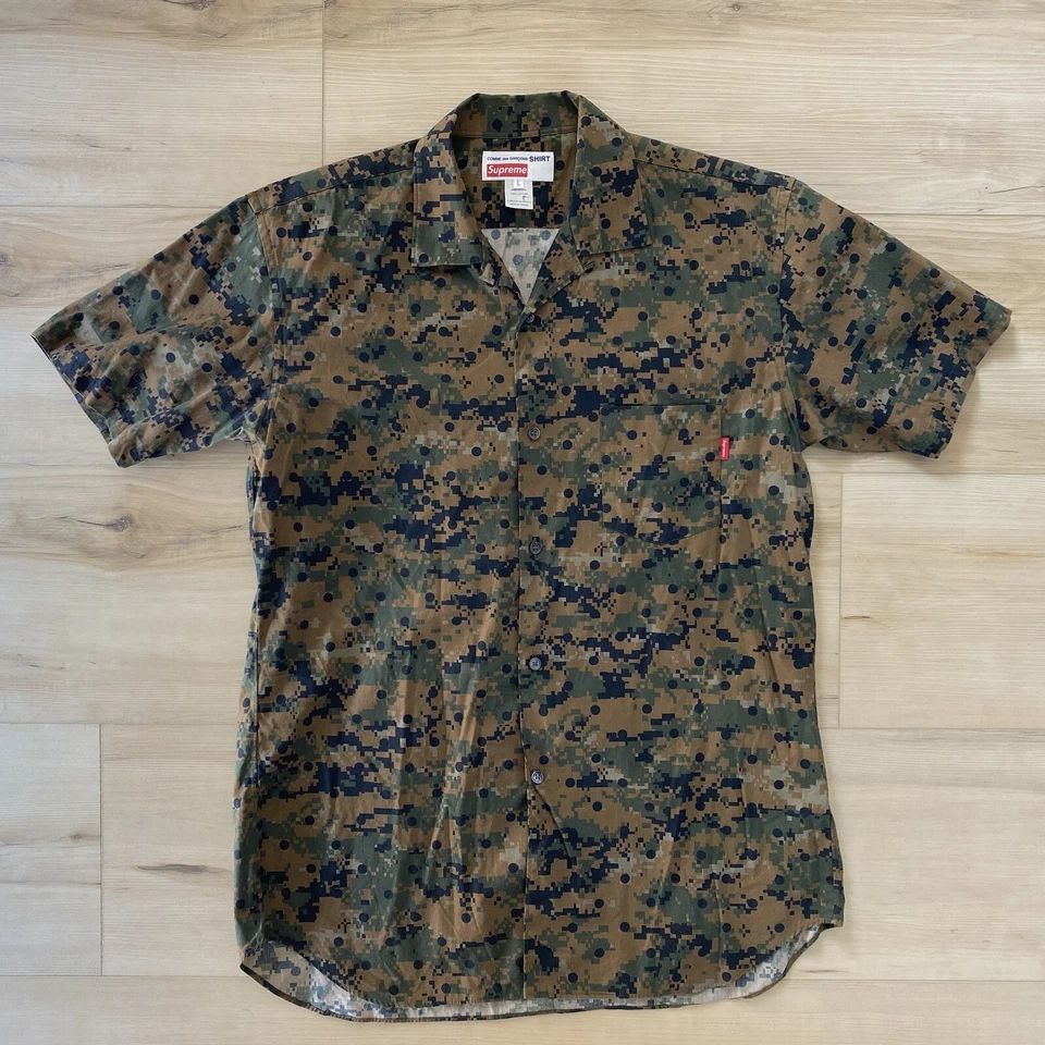 SUPREME X CDG LOOP COLLAR SHIRT DIGI POLKA DOT BUTTON DOWN COMME DES GARÇONS L - Image 1 of 4