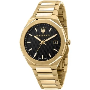 Maserati R8853142004 Stile Herren Analog Quarz Uhr Gold Edelstahl 42mm - Bild 1 von 5