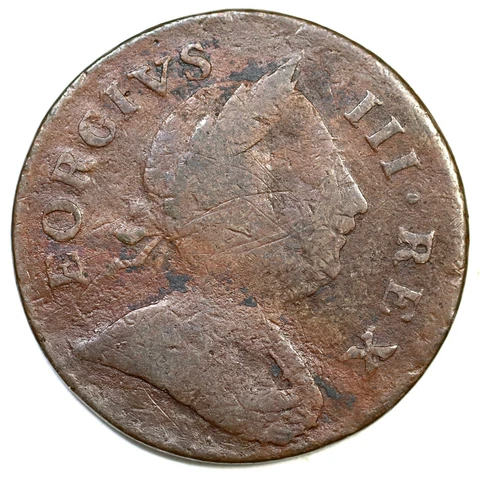 1771 2-71A R-4 Machins Mills Colonial Copper Coin Cover