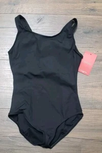 Capezio Big Girls L Carro armato Leotard Nero Giovani Danza Ginnastica - Foto 1 di 4