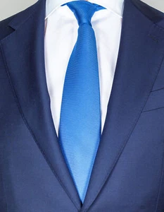 Kiton Krawatte in brillantblau mit Struktur / RegEUR240 - Picture 1 of 1