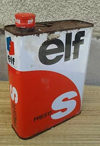 Alt Kanister Öl Elf S PRESTI, Deko Für Garage Vintage Baujahre 50, Altes Auto - Picture 1 of 1