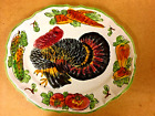 Vintage Large Italian Hand painted Turkey Platter/ Wall Decoration 20” x 16”