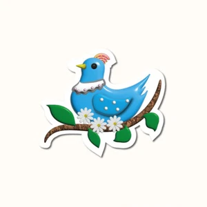 Cute Blue Bird Cartoon Vinyl Sticker Waterproof Durable Decals Car Bumper Laptop - Picture 1 of 10