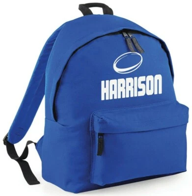 Personalised BackPack Printed with name, Ideal for school, clubs etc - Royal - Image 1 of 4