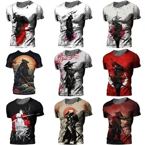 T-shirt maglietta samurai giapponese anime warrior show 3D uomo donna stampata - Foto 1 di 31