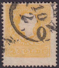 *32.113 Lombardo Veneto II emissione s.2 giallo I tipo (23) usato annullo orig.