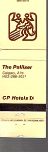 MATCH COVER--The Palliser CP Motels Calgary Alta-FREE SHIP - Picture 1 of 3