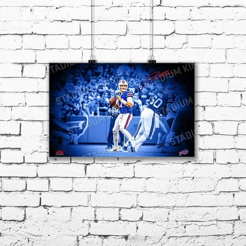 Facsimile Signature Buffalo Bills Josh Allen 17 x 11 Spotlight Photograph Cover