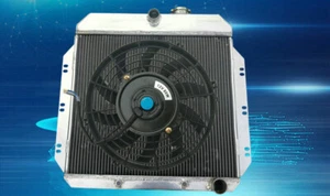 1949-1954 For Chevy Cars V8 Conversion 50 51 52 53 Aluminum Radiator+FAN AT/MT - Picture 1 of 6