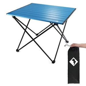 VILLEY Portable Camping Side Table, Ultralight Aluminum Folding Beach Table w... - Picture 1 of 7