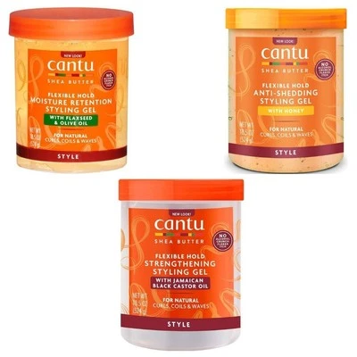 Cantu Shea Butter Styling Hair Gel FLEXIBLE Hold 524gm-No Alcohol-FAST UK Post! - Image 1 of 2