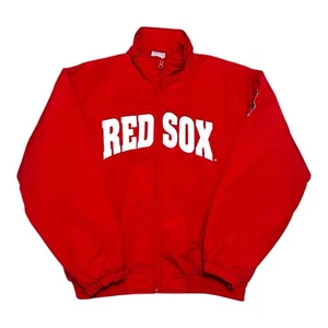 Vintage Adidas Boston Red Sox Red Jacket Size L Large Y2K Baseball Sports NWT - Picture 1 of 17