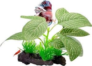 Aquarium Deko Aquarium Ornamente Betta Seide Blatt Pad Treibholz Höhle - Bild 1 von 2