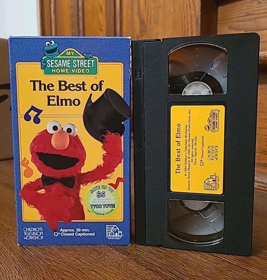 The Best Of Elmo VHS 1994 My Sesame Street Home Video Random House KIDS CHILDREN - Image 1 of 4