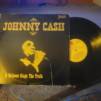 Johnny Cash A Believer Sings the Truth, 2 LP Vinyl Cachet Records 1979 CL3-9001 - Image 1 of 2