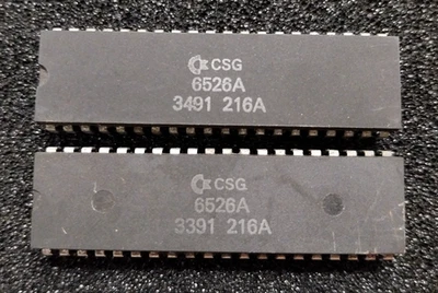 2x MOS/CSG 6526 A Commodore 64 CIA with date code (3391-3491) - Image 1 of 3