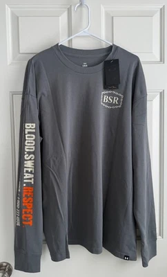 Camiseta Under Armour Project Rock Blood Sweat Respect Para Hombre Grande Manga Larga NUEVA Foto 1 de 3