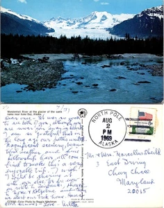 Alaska Postcard Mendenhall River Glacier Near Auke Bay Scenic View - Picture 1 of 1