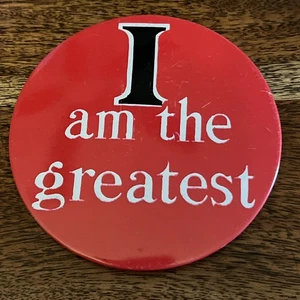 Insignia pin botón pinback Muhammad Ali grande vintage de 3,5 pulgadas - Imagen 1 de 2