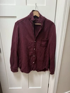 Frank & Eileen Triple Fleece Eileen Sweatshirt Knopfleiste weinrot - Medium neu ohne Etikett - Bild 1 von 5