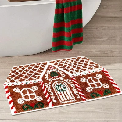 Пряничный домик коврик для ванной рождественский ковер пряничный домик коврик для двери N... - Изображение 1 из 4