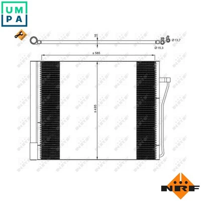 CONDENSER AIR CONDITIONING 350077 FOR BMW N63B44B/A 4.4L 8cyl N74B60A 6.0L 12cyl - Image 1 of 4