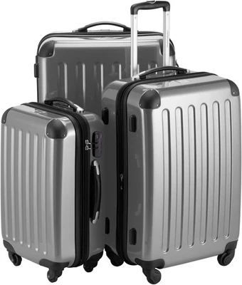 - Alex - Set Di 3 Valigie (S, M & L), 235 Litri, Colore Argento - Immagine 1 di 4