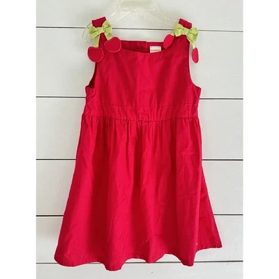 Vestido de Algodón Jersey Vintage Gymboree 5T Rojo Cereza Manzana Foto 1 de 4