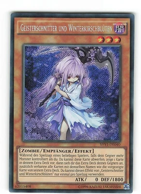 Yugioh GEISTERSCHNITTER UND WINTERKIRSCHBLÜTEN , shvi-de040 Secret Rare deutsch - Bild 1 von 2