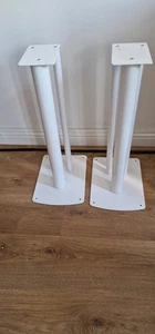 White Speaker Stands (pair) – Excellent Condition - Picture 1 of 2