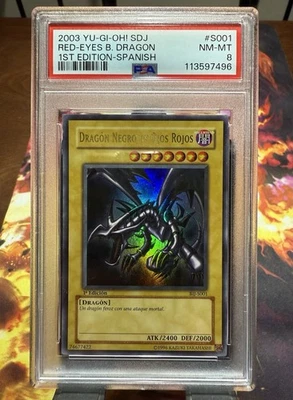 Yu-Gi-Oh! Red-Eyes B. Dragon • Starter Deck Joey • BIJ-S001 • PSA 8 • SPANISH - Image 1 of 4