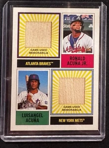 2025 Topps Heritage Ronald Acuna & Luisangel Acuna Dual Bat Card 🔥 - Picture 1 of 2