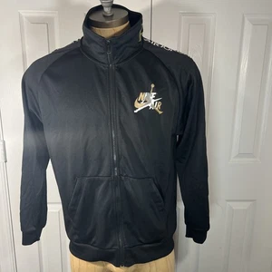 Nike Air Jordan Jumpman Clásico Tricot Calentamiento Pista Chaqueta Cinta Negra Talla L - Imagen 1 de 15