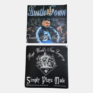 Lot of 2 VTG 90s 12x12 2 Sided Promo Flats South Park Mexican Simply Playa Made - Picture 1 of 5